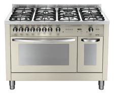 Lofra PBID126GV+E/2CI Cuisine Ivoire 120X60 Four À Gaz Ventilé 5 Brûleurs