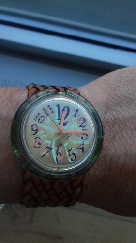 Swatch pop cuir bracelet - swatch,