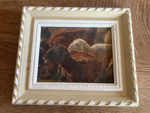 Tableau n366 huile - tableau, mouton