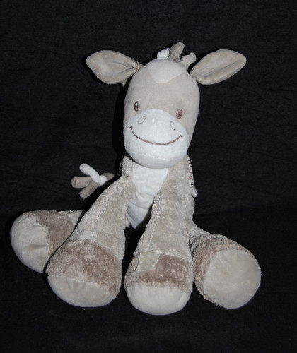 Doudou cheval beige marron