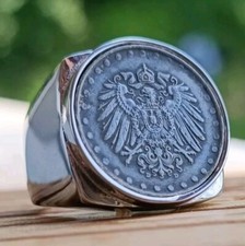Bague Chevalière Les Armoiries de la Prusse Allemagne Fait Main