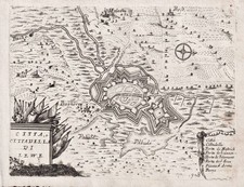 Louvain Lions Vlaanderen Flandre Belgique Belgium Gravure Coronelli 1700