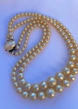 Ancien collier perles double