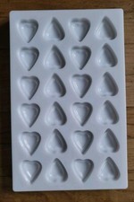 Bonbon Coeur Plaque 24 alvéoles moule chocolat BARRY polycarbonate blanc Mariage