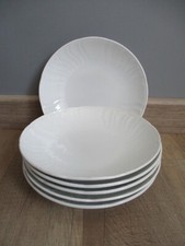 6 ASSIETTES CREUSES BLANCHES