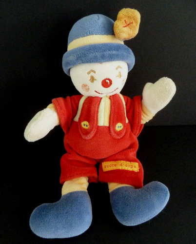 Doudou hochet clown sucre - w.,