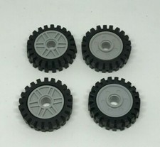 LEGO Indiana Jones : 4x Roue 18mm D. x 8mm - Réf 56902c02 - Set 7628 7622 7625