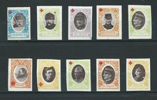 FRANCE 10 vignettes CROIX-ROUGE DELANDRE NOS AS AVIATION cinderellas ww1 1914 18