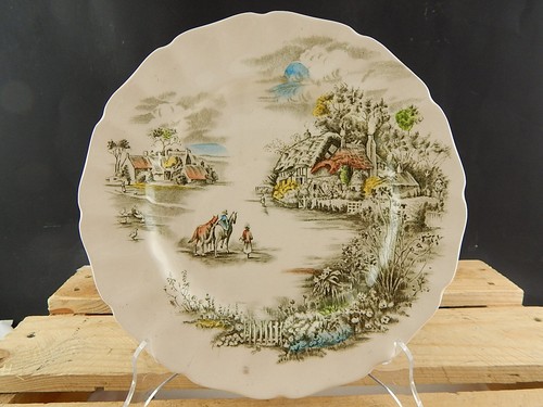 Vintage assiette graines - assiette,