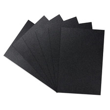 6 Pack Black ABS Plastic Sheet 8" x 12"x 0.04" Moldable Impact Strength and Hig