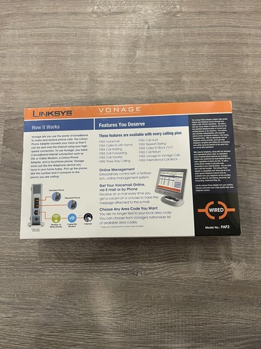 Linksys phone adapter vonage - adapter,