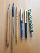 Lot de porte plumes et de stylos plume et billes
