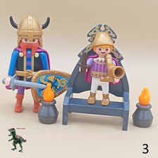 Playmobil prince viking avec trône-roi jarl-enfant garçon-guerrier médiéval 3154