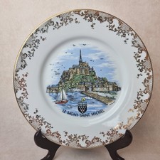 Assiette Souvenir Limoges – Mont Saint Michel – Porcelaine France