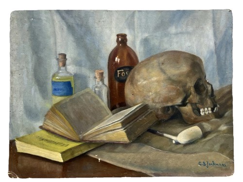 Huile sur carton nature morte - sur,