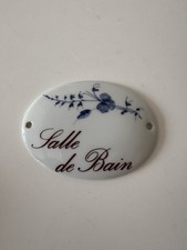 PLAQUE OVALE DE PORTE SALLE DE