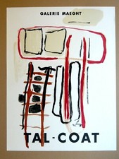 TAL COAT Pierre Affiche originale lithographie Finistère Bretagne art abstrait 