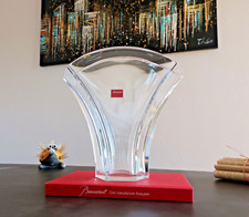 Cristal Baccarat, Vase Ginkgo Taille L. Création Thomas Bastide. H29cm.