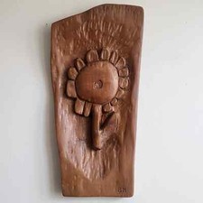 TABLEAU FLEUR MARGUERITE BOIS