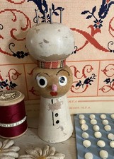 ADORABLE ANCIEN  TRICOTIN " Monsieur CUISINIER PIZZAIOLO " 11 cm