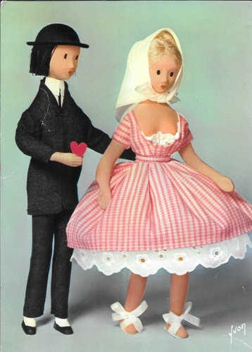 Carte postale les amoureux - carte, de