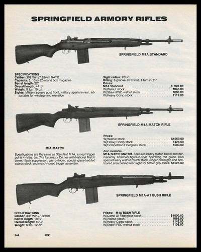 1991 springfield armory m1a - springfield,