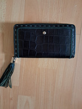 Lancel portefeuille femme 1er flirt cuir croco noir H 10 L19 P3