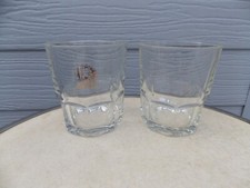 2 ANCIENS VERRES A FACETTES BYRRH A GLACONS  BISTRO CAFE 