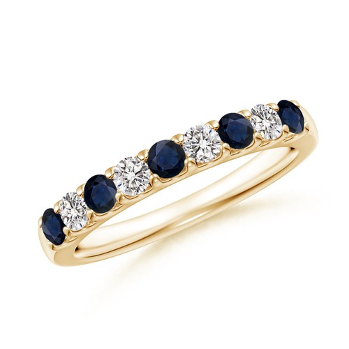 Bague demi éternité saphir - demi,