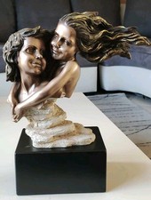 Sculpture "Regency Fine Arts"/Youth/Couple Jeunes Amoureux Enlacés/ 30 x 25 cm