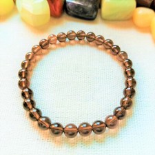 Quartz Fumé Bracelet Classique perles 6 mm - Pierres de Lithothérapie