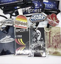 Disney D23 Expo Epcot Star Tours Pirates Caribbean Space Mountain 4Lanyards