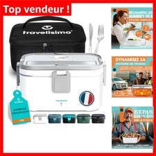 Lunch Box Chauffante Acier Inox 1,8L - 3 en 1, Idéale pour Bureaux et Camping
