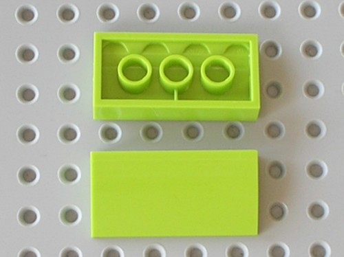 Lego lime slope curved - x,