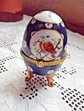 Oeuf en porcelaine "Oiseau et