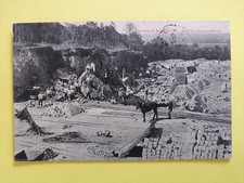 cpa 77 LOUAN VILLEGRUIS FONTAINE Carrières de GRÈS FORÊT de MONTAIGUILLON Pavés