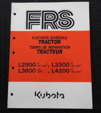 1994-1999 KUBOTA L2900 L3300 L3600 L4200 Tracteur Plat Taux Annexe Manuel