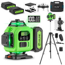 Niveau Laser Vert 360° Laser Chantier 4D 16 Lignes 2x Batterie+Valise+Support
