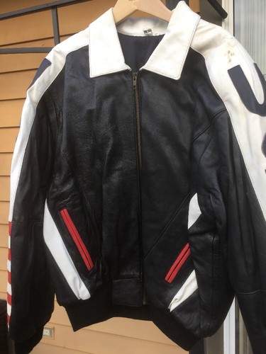 Leather jacket size military - leather, l