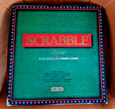 ANCIEN JEU DE SCRABBLE  MODELE  LUXE  COMPLET  37 X 35 CM PLATEAU