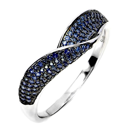 925 bague argent saphir - bague, en