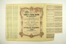 COMPAGNIE TRAMWAYS ET ECLAIRAGES ELECTRIQUES DE SARATOV ACTION 1907 X 10