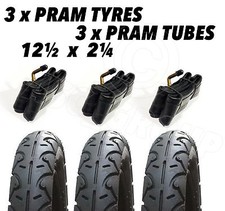 3 X Landau Pneus & 3x Tubes 12