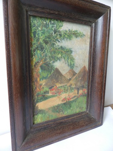 Huile sur toile représentant