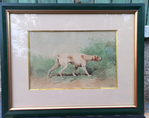 Tableau chien arrêt - 'arrêt, chasse
