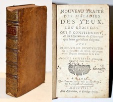 NOUVEAU TRAITÉ DES MALADIES DES YEUX, de Saint-Yves 1722 Médecine Ophtalmologie