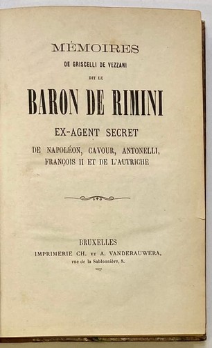 Rimini baron mémoires de - rimini., de.
