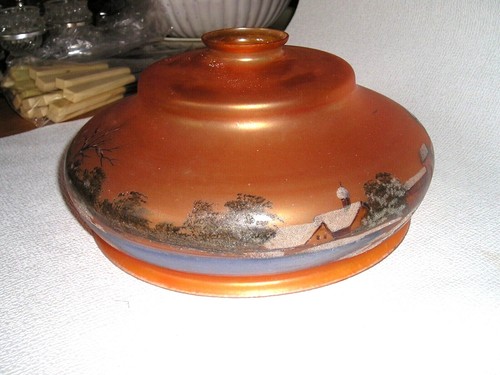 Globe verre peint ancien - globe,