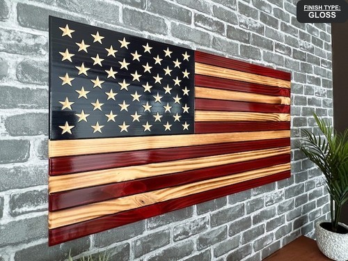 Drapeau américain rustique - , en