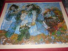 RARE LITHOGRAPHIE THEO TOBIASSE SIGNEE  "NAOMIE LONGUES TRESSES" EO E.A 1970